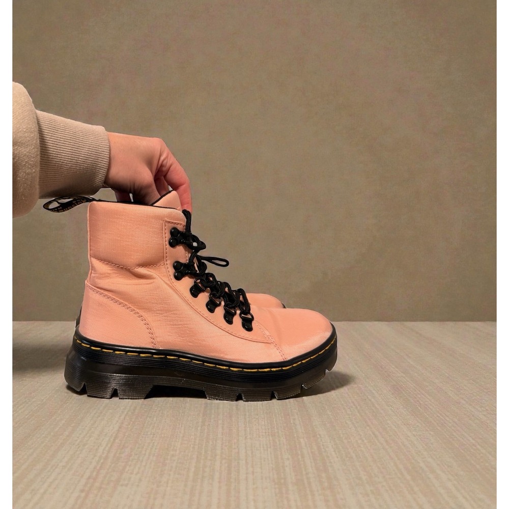 Dr‎ Martens Combs Peach Cyclone Nylon Boots LA004 Women's Size 6 - Picture 2 of 9